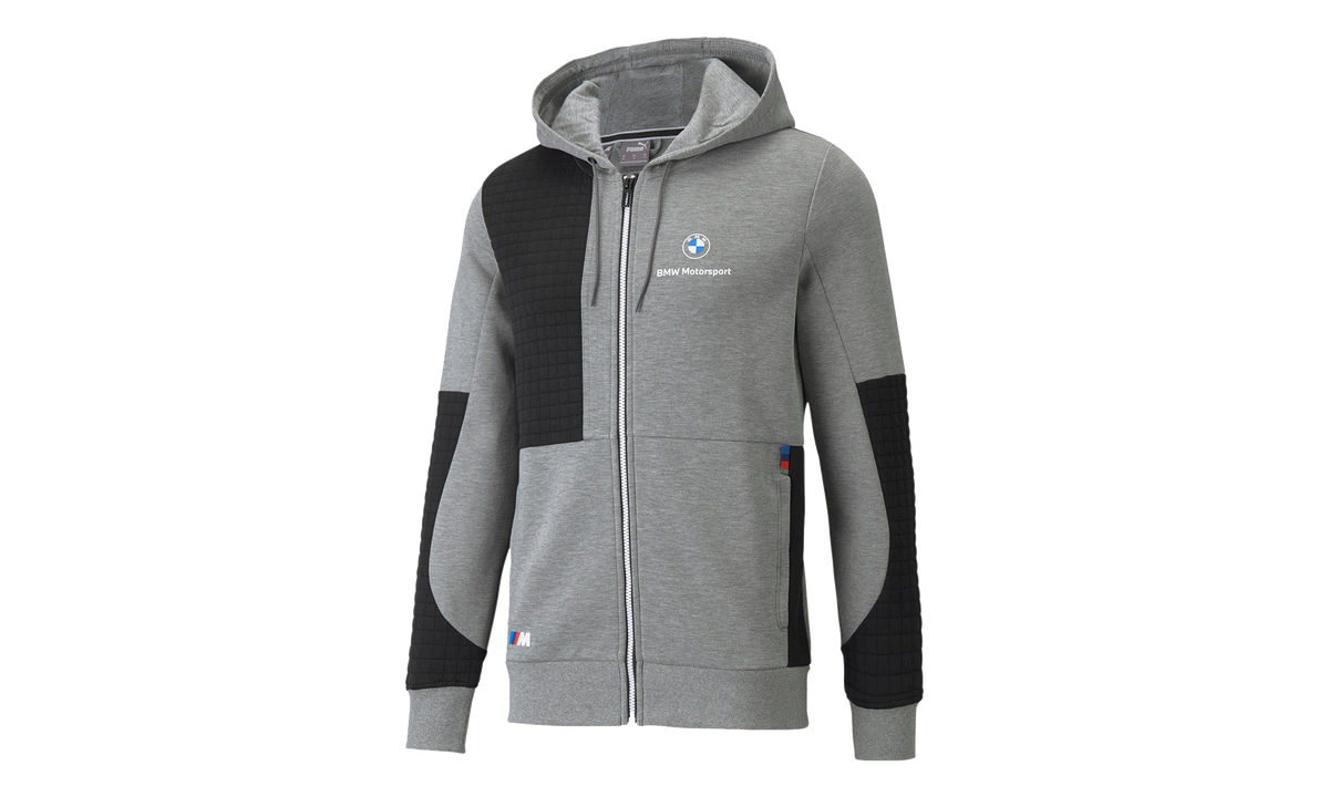 BMW Motorsport Full-Zip Hoodie "Grey / Black" 531187 03
