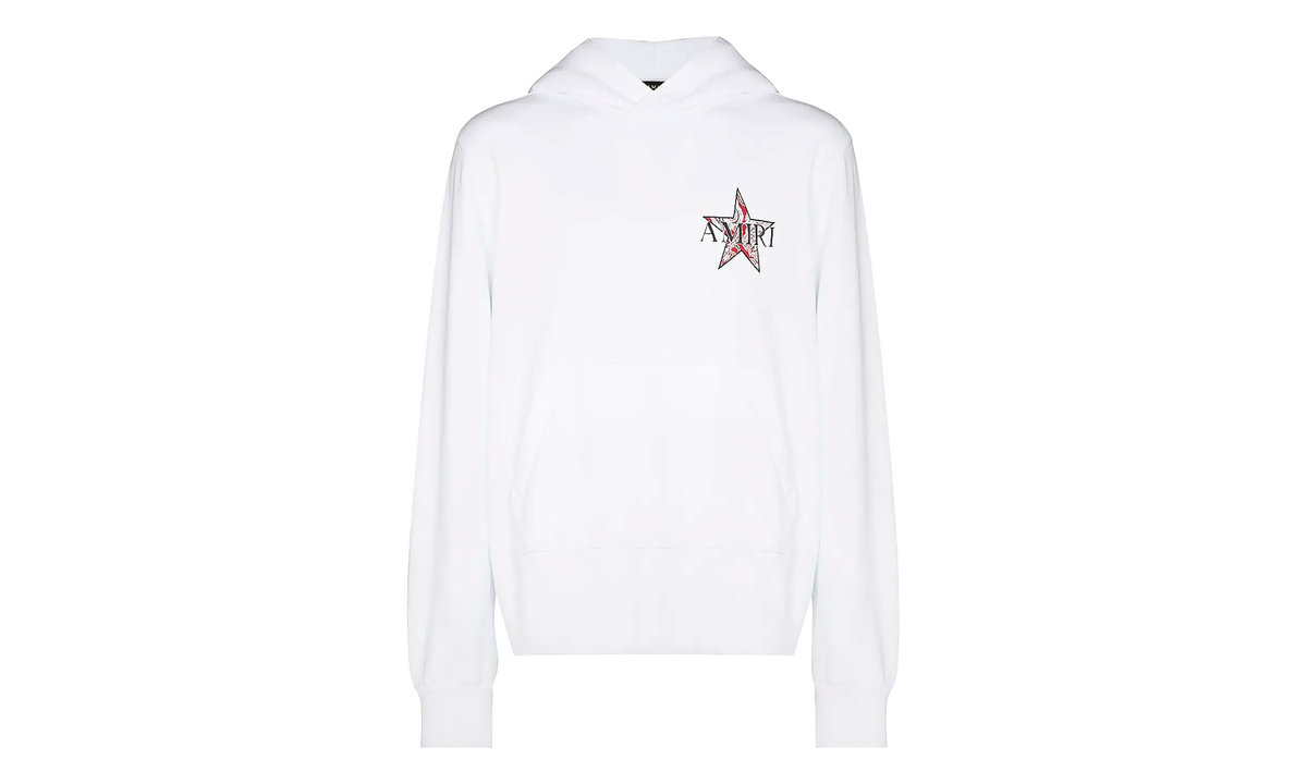 Paisley Star Logo Hoodie "White / Red" MJGH016 100