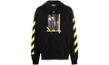 Diag Arr Carav Ann Slim Hoodie "Black/White" OMBB097C99FLE0131001
