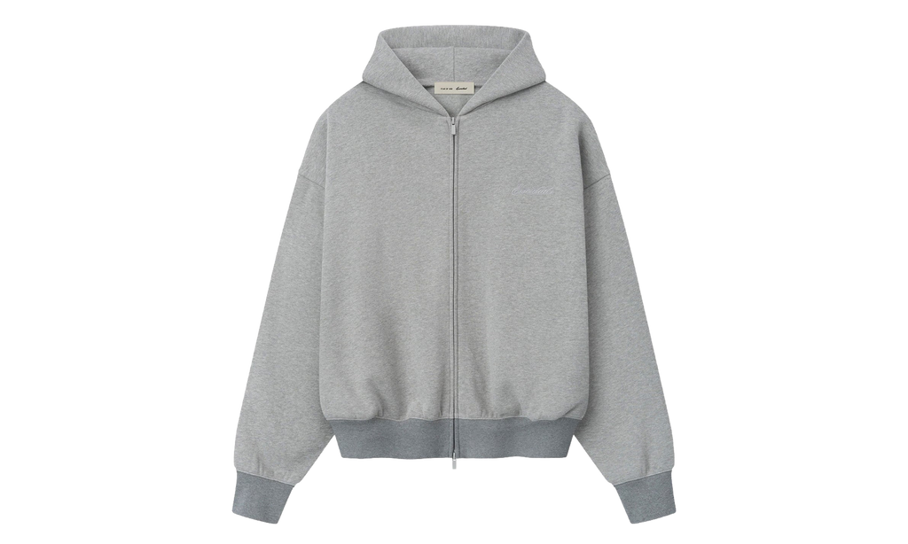 Signature Classic Full Zip Hoodie "Concrete / Dark Concrete Heather" 192SP264783F