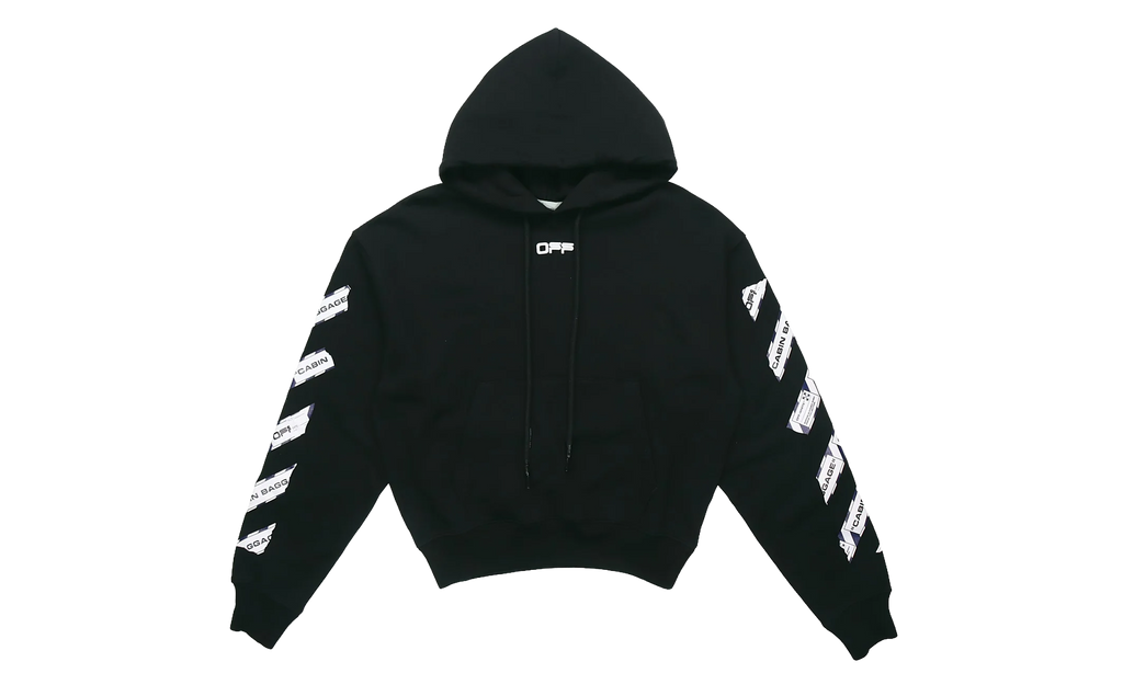 Back Arrow Printing Loose Hoodie "Black" OMBB037S20E300031088
