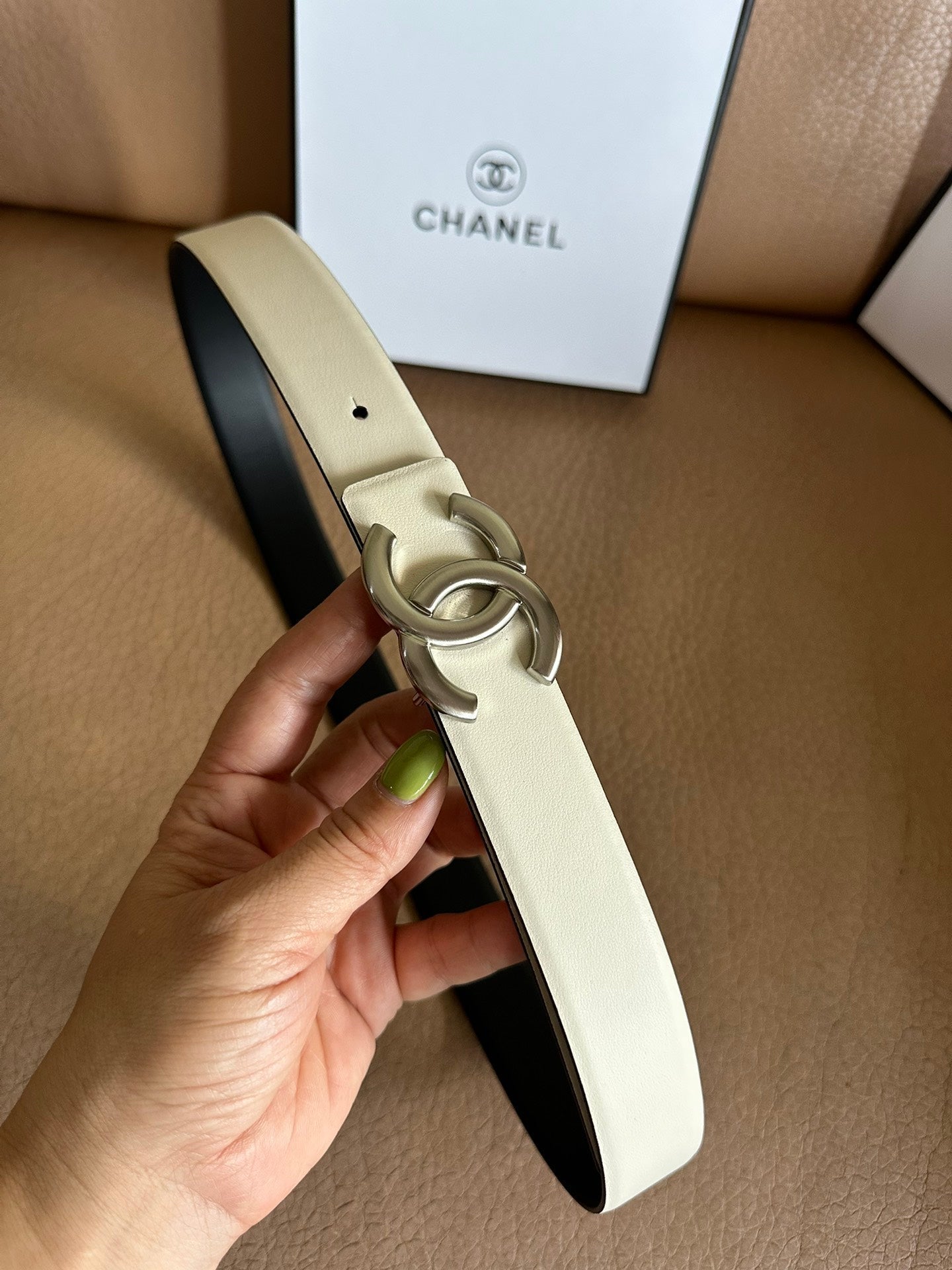 CC Logo Buckle Belt 3CM Leather SHW 213303