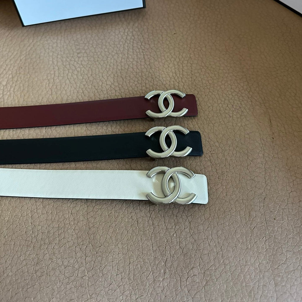 CC Logo Buckle Belt 3CM Leather SHW 213303