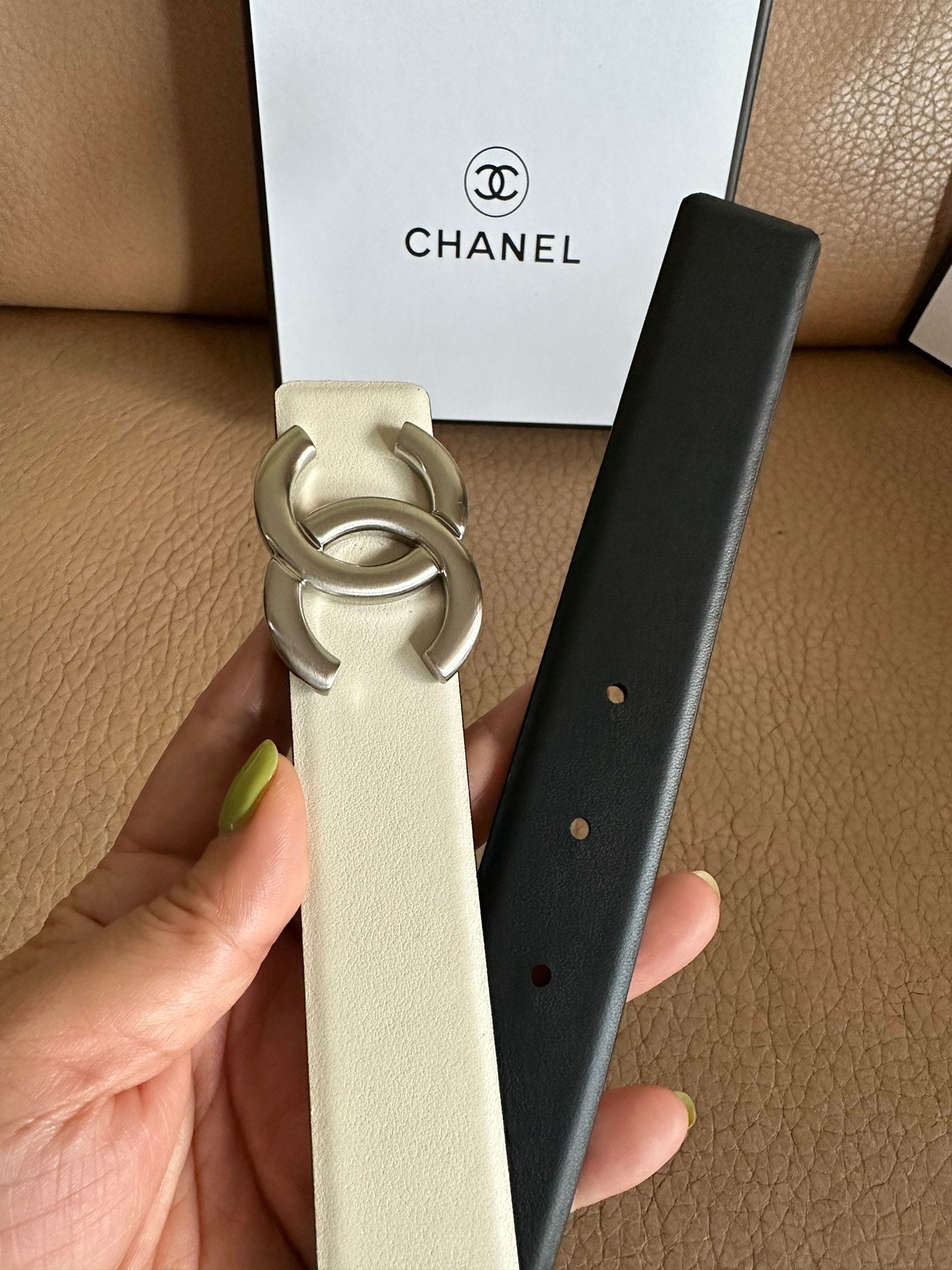 CC Logo Buckle Belt 3CM Leather SHW 213303