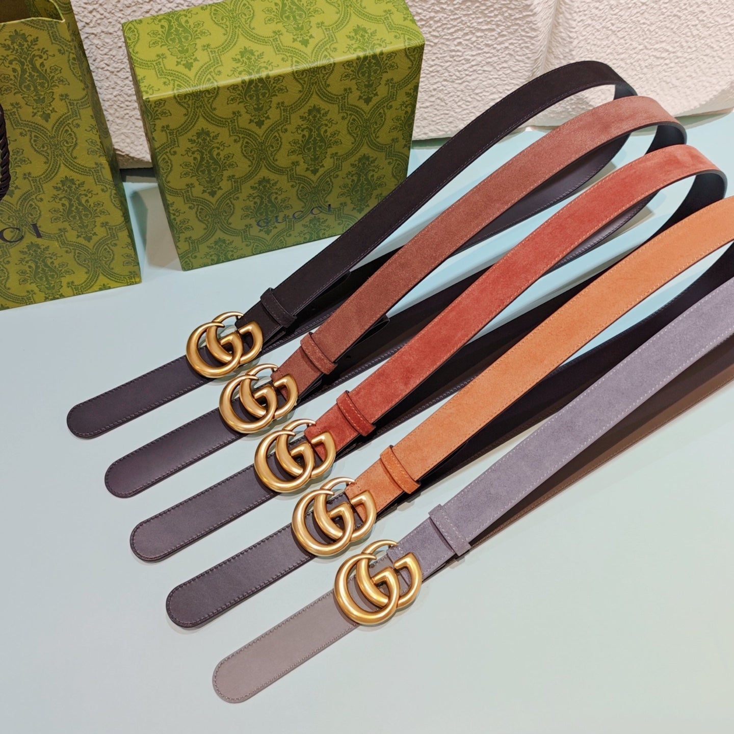 GG Marmont Belt 3cm Suede Leather GHW 212490