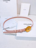 CL 2026 Leather Belt 1.3cm With Gold-plated Triomphe Buckle