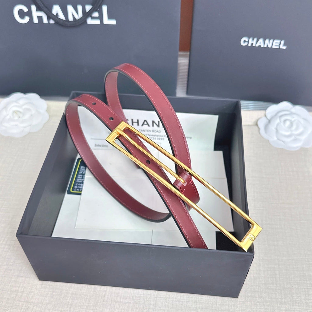 CC Métiers d’art 2026 1.5cm Burgundy Belt Leather 211435