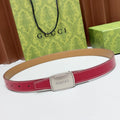 GG Reversible 2.5cm Belt Leather 213050