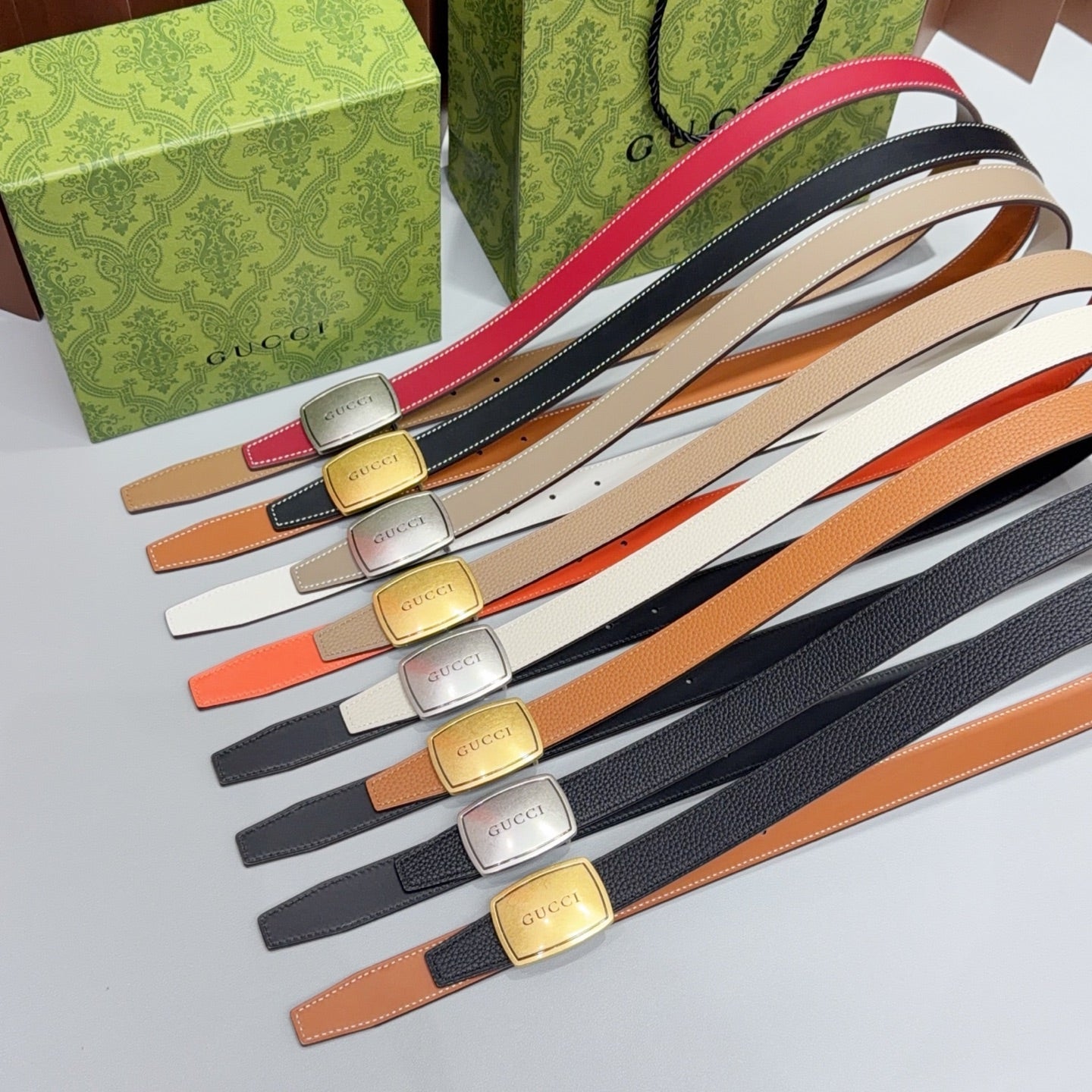 GG Reversible 2.5cm Belt Leather 213050