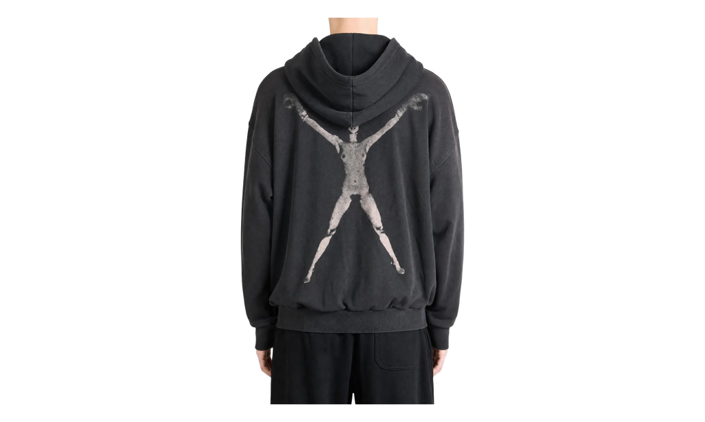 Puffed Zip-Up Hoodie Free France Sweatshirt "Washed Black" MH27BJ169B