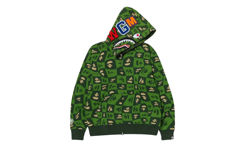 Distortion Shark Relaxed Fit Full Zip Hoodie "Green" 1I80 115 002 GREEN
