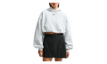 Studio Fleece Oversized Cropped Hoodie WMNS "Birch Heather Black" IM8096 051