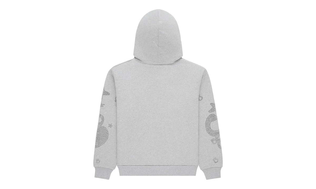 Rhinestone Beluga Hoodie "Grey" SP5der309