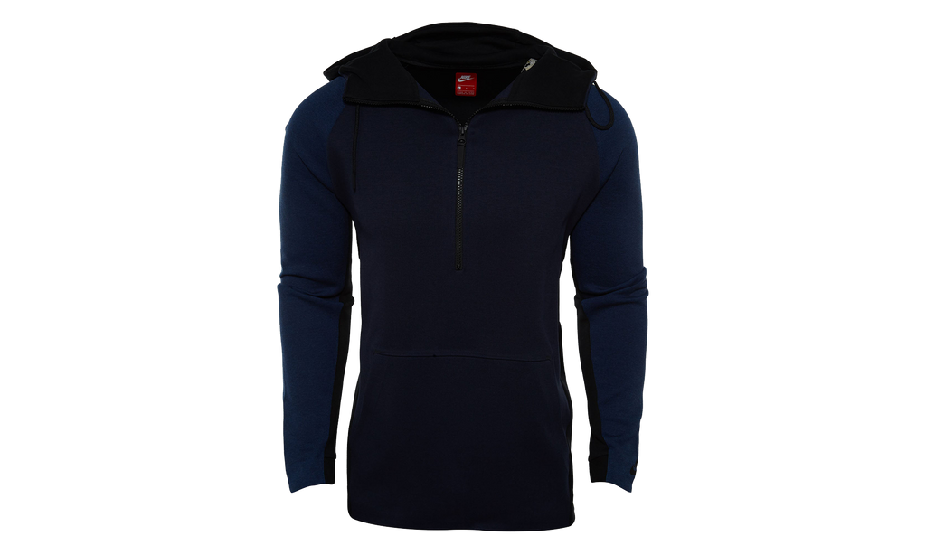 Tech Fleece Half Zip Hoodie "Obsidian Heather / Black" 884892 451