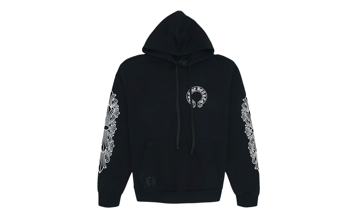 Horse Shoe Floral Pullover Hoodie "Black" CHRM0573