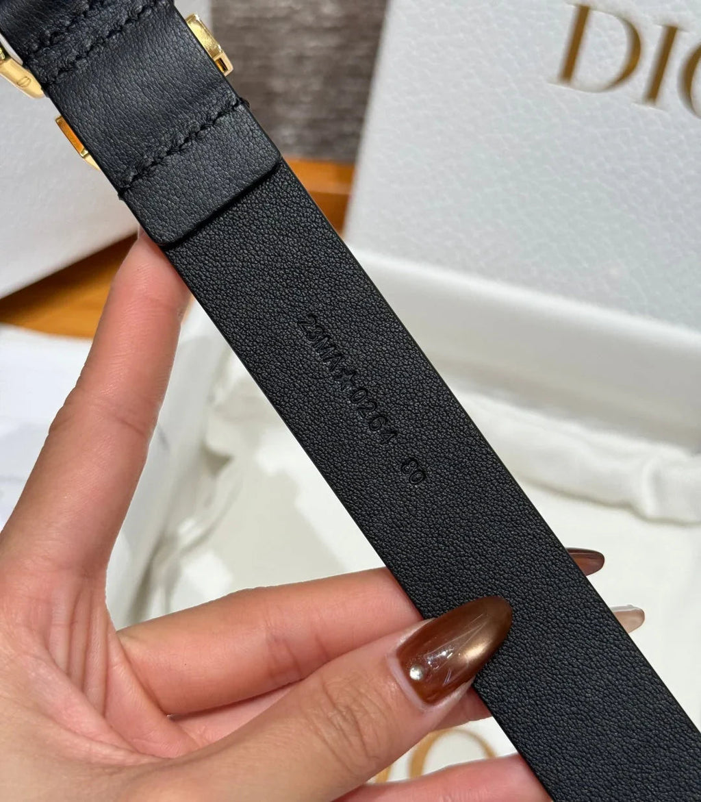 CD 2026 Night Code Belt 25mm Smooth Cowhide Leather