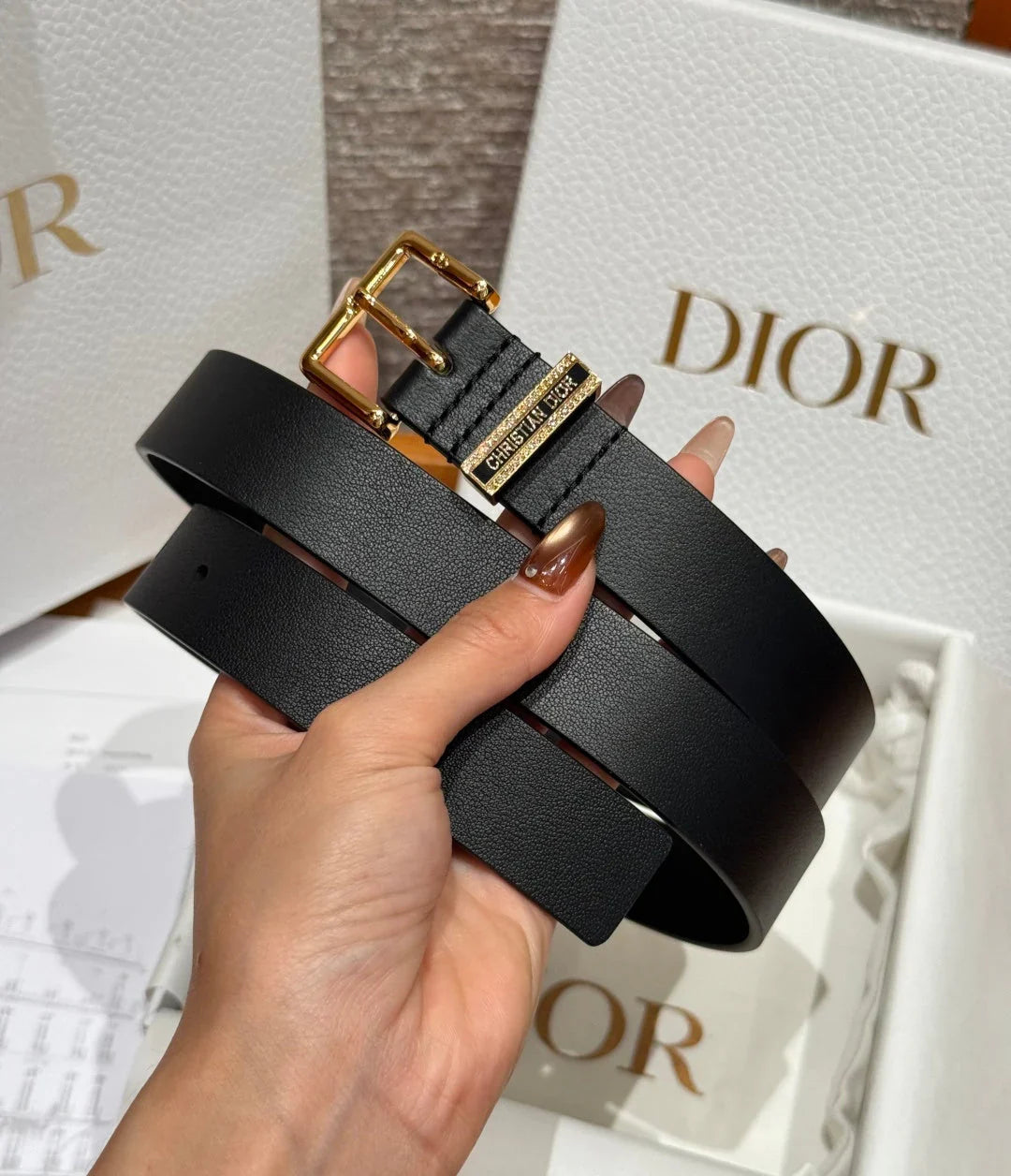 CD 2026 Night Code Belt 25mm Smooth Cowhide Leather