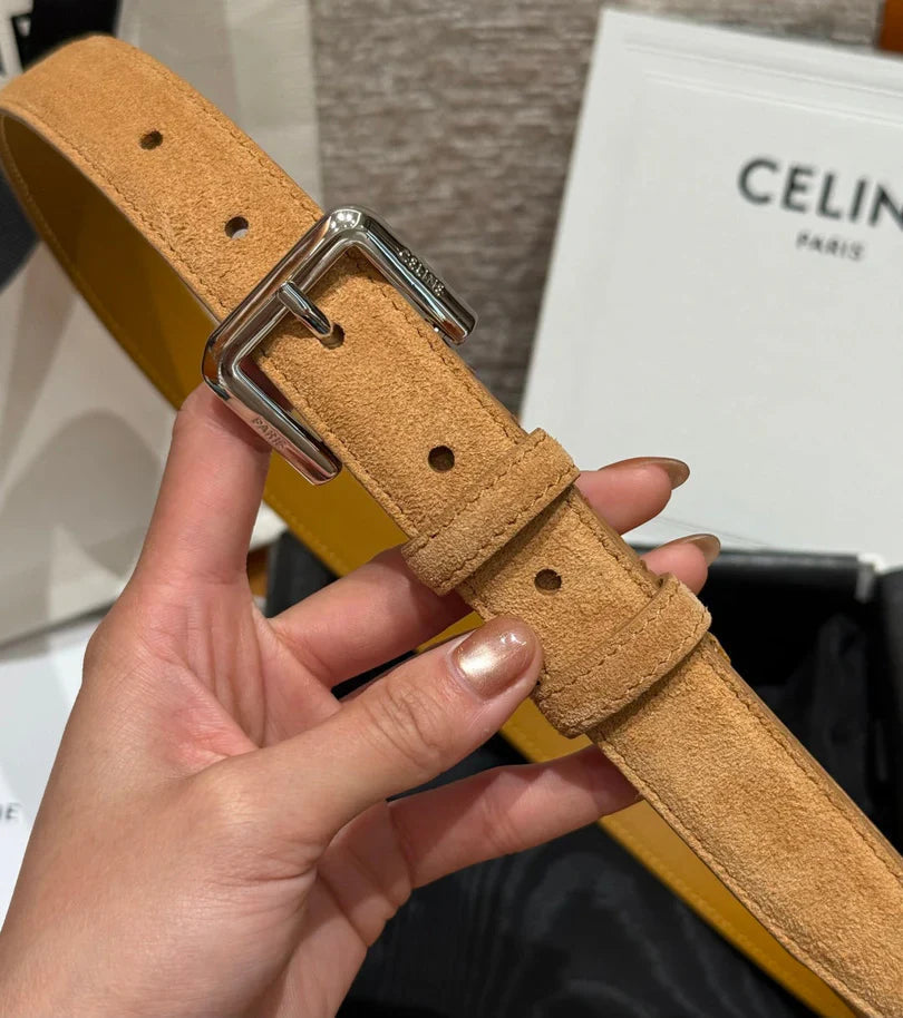 CL 2026 Arc de Triomphe Belt 2.5cm Suede Cowhide