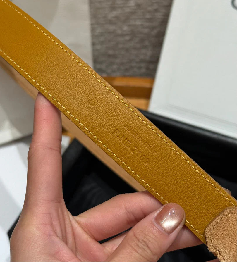 CL 2026 Arc de Triomphe Belt 2.5cm Suede Cowhide