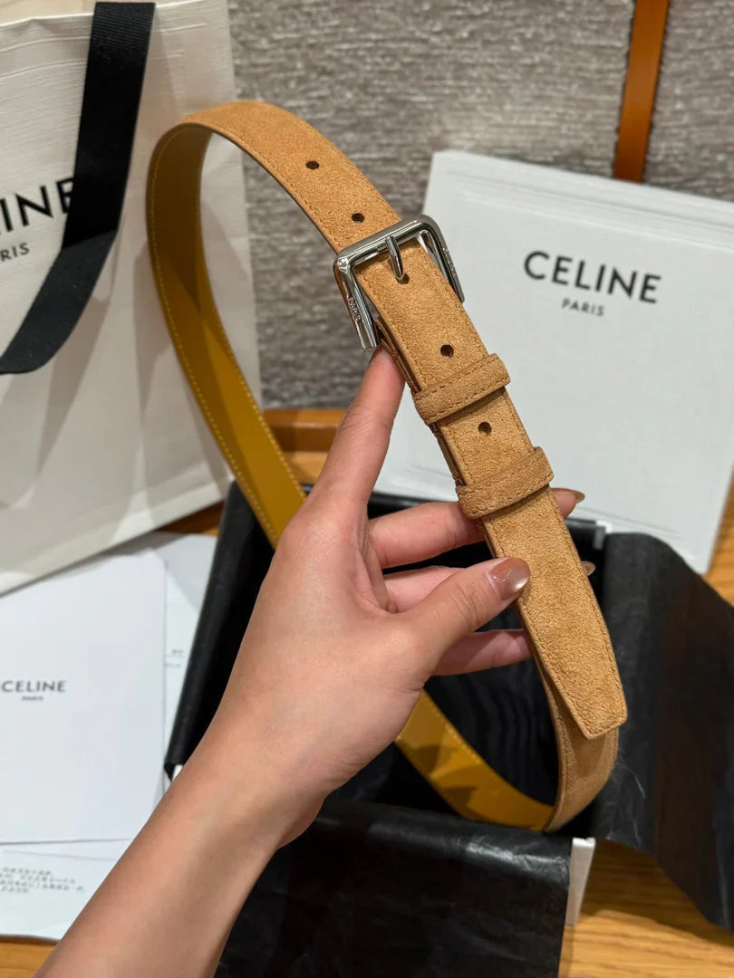 CL 2026 Arc de Triomphe Belt 2.5cm Suede Cowhide