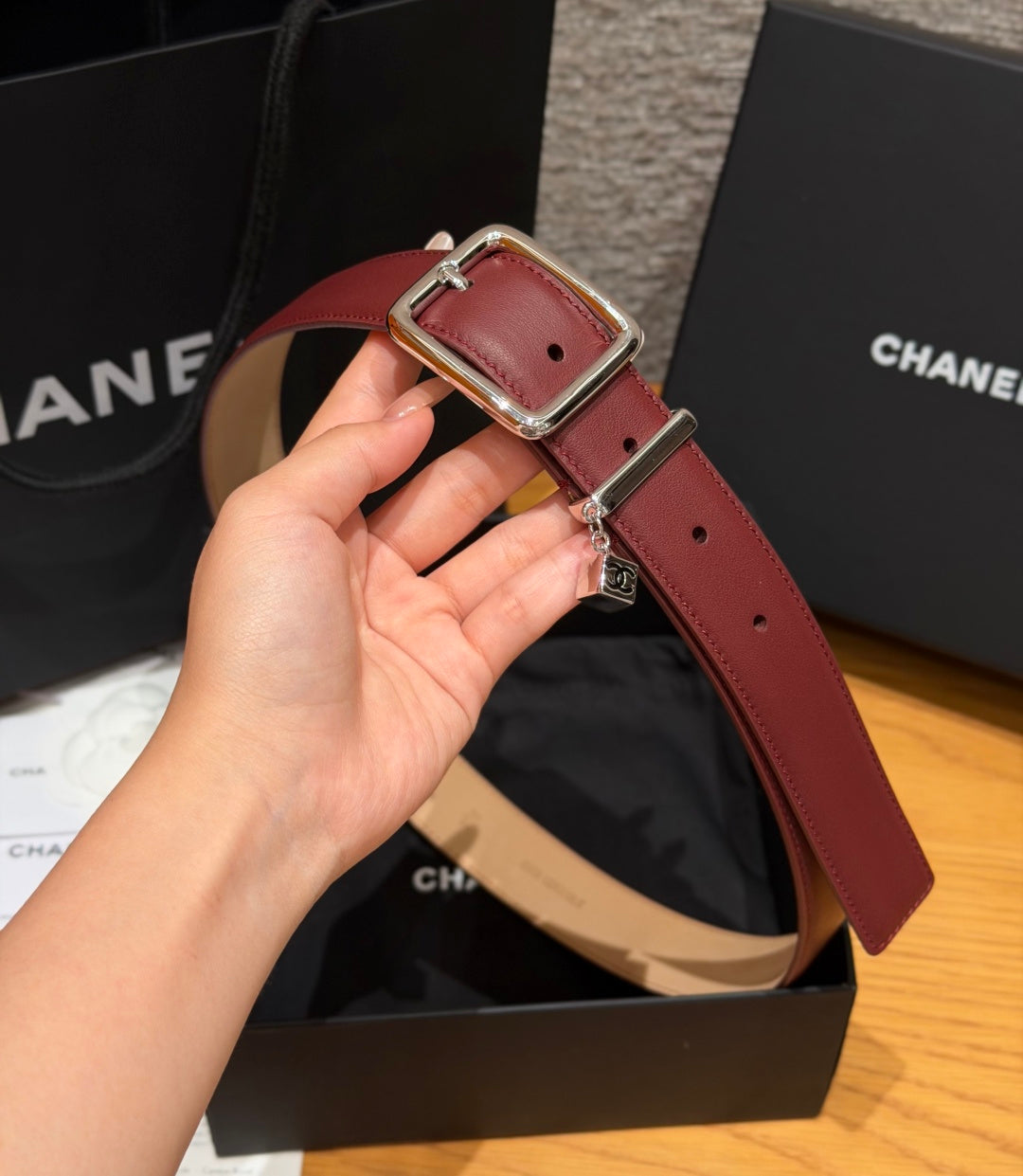 CC 3.0cm 2026 Métiers d'art Burgundy Calfskin 209282