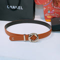 CC Pre 26s Belt 3.0cm Orange Light Gold Calfskin 203376