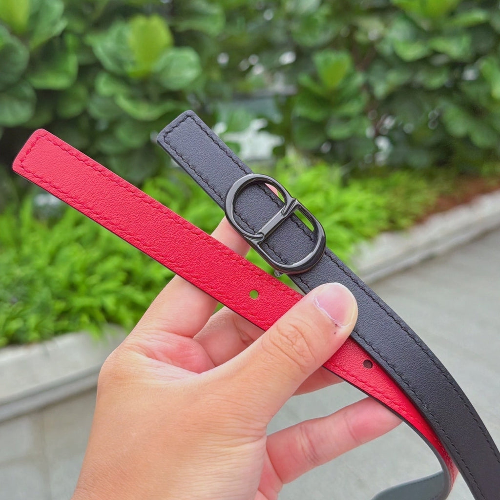CD 2cm Icon Belt Black Calfskin 203166