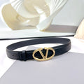The Bold Edition Belt 34mm Black Calfskin Light Gold Buckle
