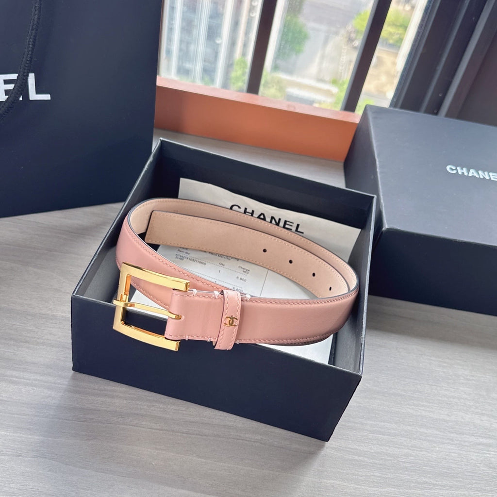 CC Belt 3cm Light Pink Cowhide 202942