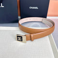 CC 3.0cm Belt Tan Lambskin 209358