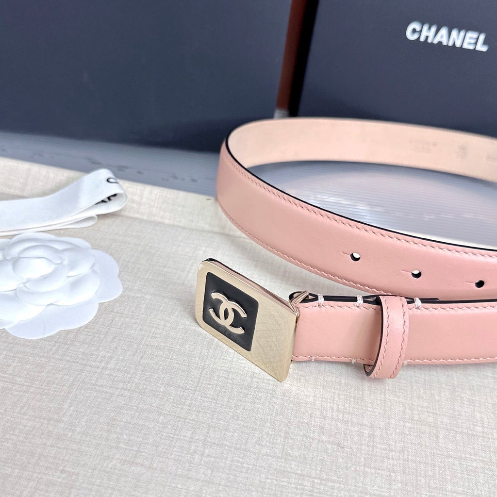 CC 3.0cm Belt Light Pink Lambskin 209361