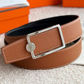 HM Oscar Buckle Belt 38mm Brown Black Leather 187557