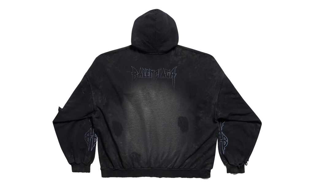 Paris Moon No Pocket Hoodie Oversized "Faded Black" 744462TOVE31055