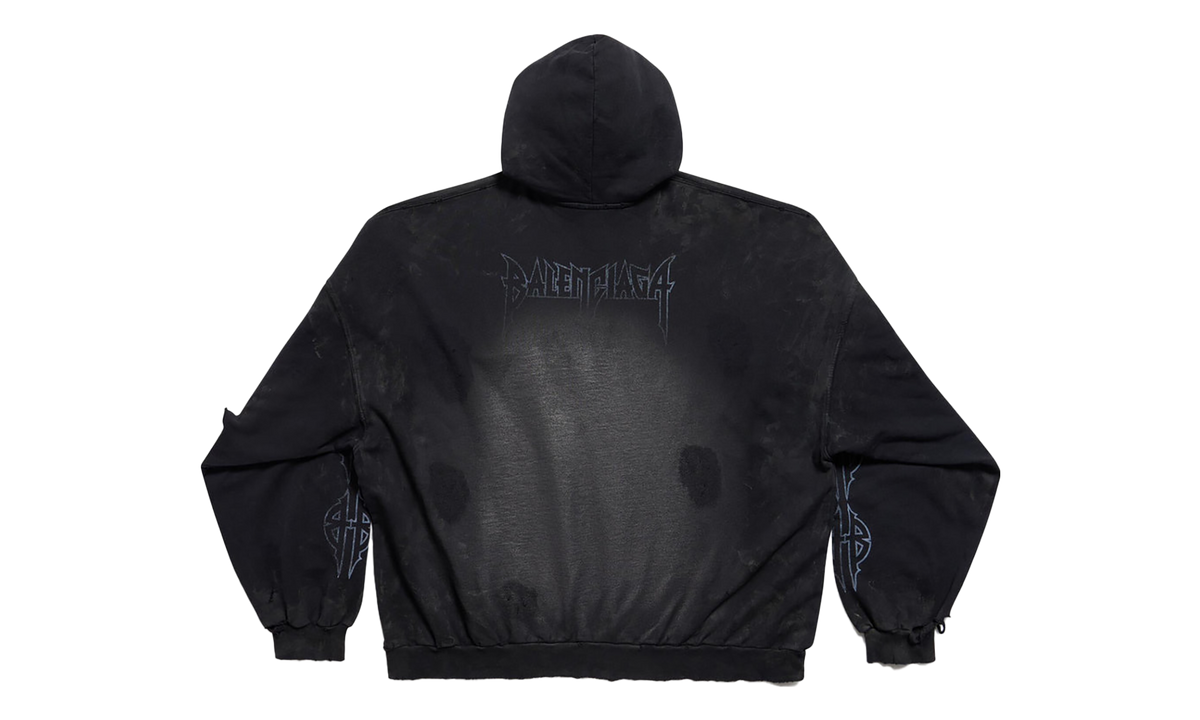 Paris Moon No Pocket Hoodie Oversized "Faded Black" 744462TOVE31055