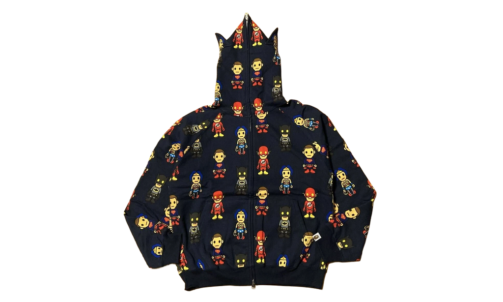 DC BATMAN SUPERMAN HOODIE "Navy" BAPE036