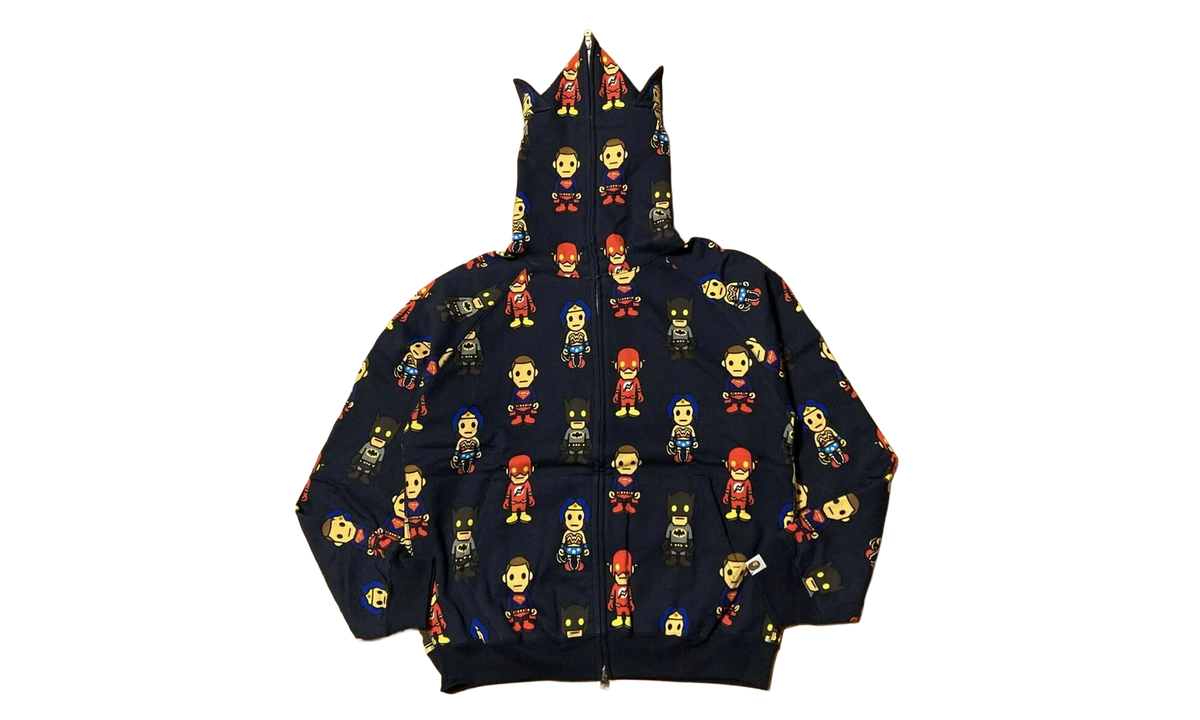 DC BATMAN SUPERMAN HOODIE "Navy" BAPE036