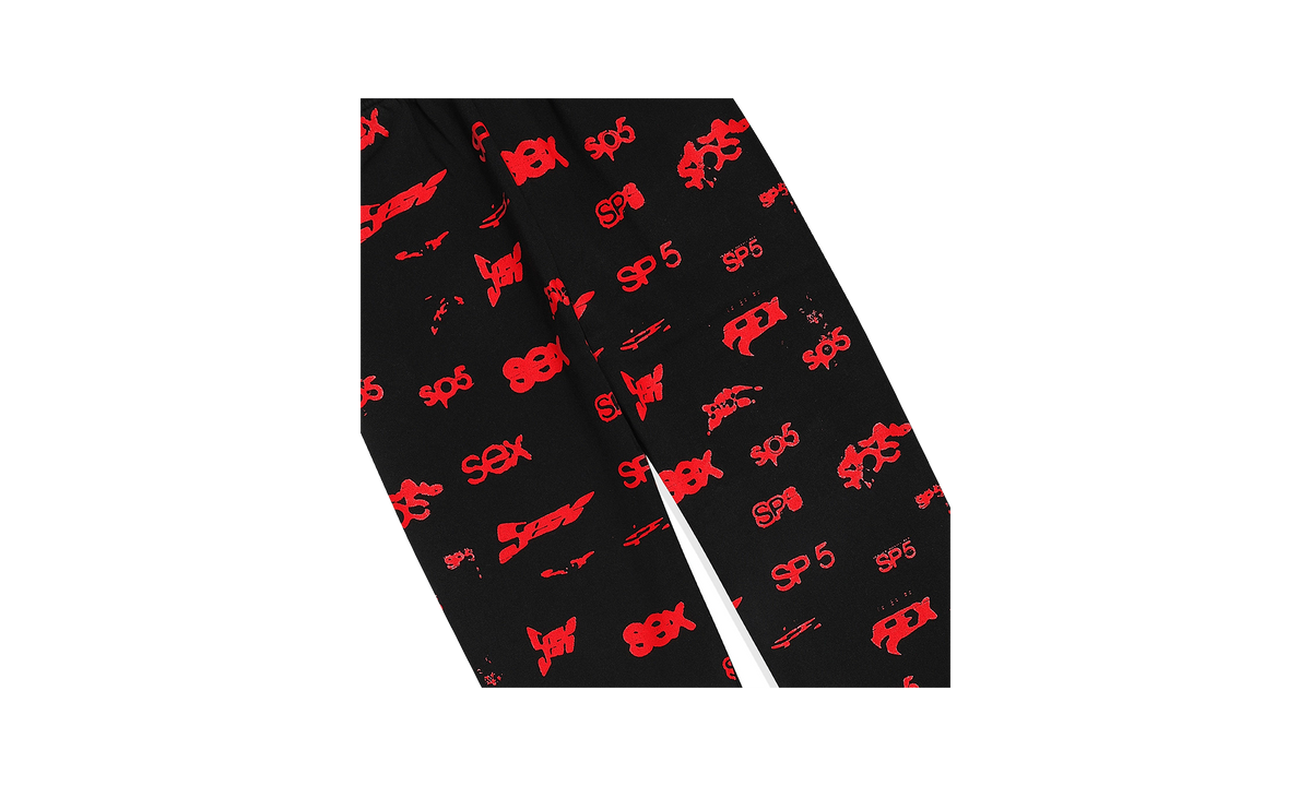 ALL OVER PRINT JOGGER & SWEATPANTS "Black, Red" P24FW24BLK