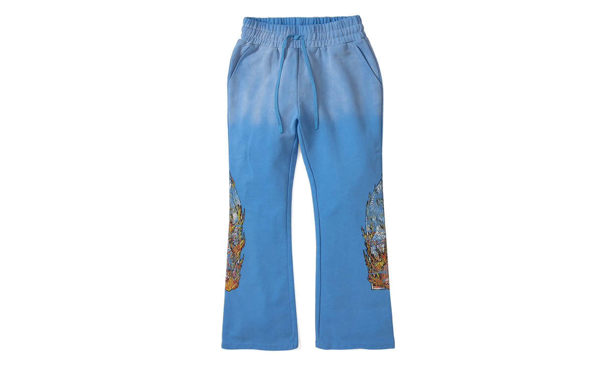 Faded Flame Glass Sweatpants "Blue" U6DV11GX