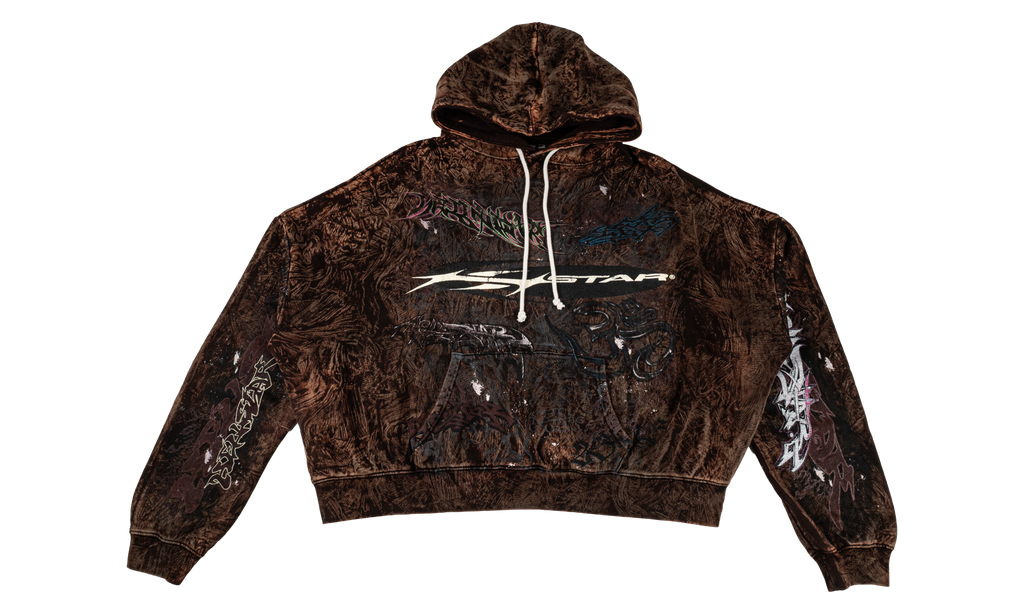 H Star Graffiti Hoodie "Brown" HSR380