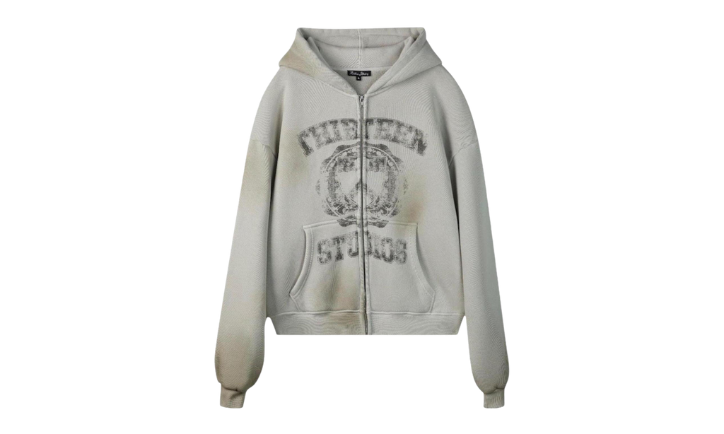 University Zip Up Hoodie "White" 10089251