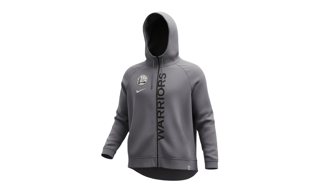 NBA Golden State Warriors Hoodie Full Zipper WMNS "Gray" 862220 036