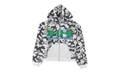 CAMO DOUBLE LAYERED HOODIE "MURD333R.FM - WHITE" GUT XHDS 0004