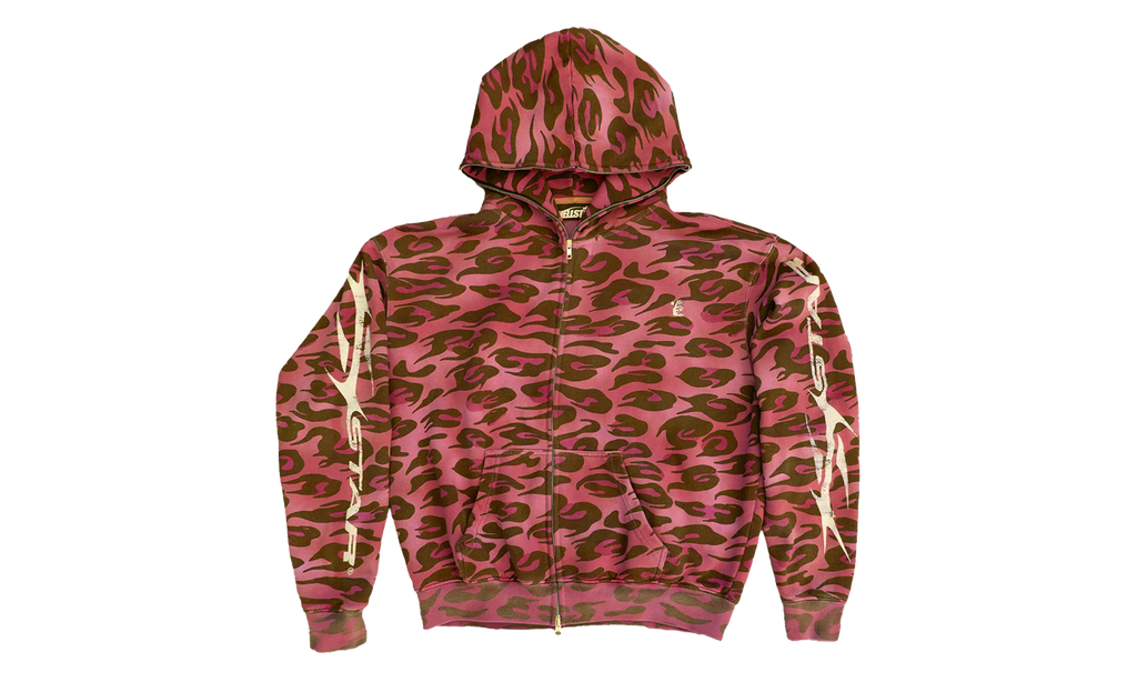 Cheetah Zip-Up Hoodie "Red" HSR071