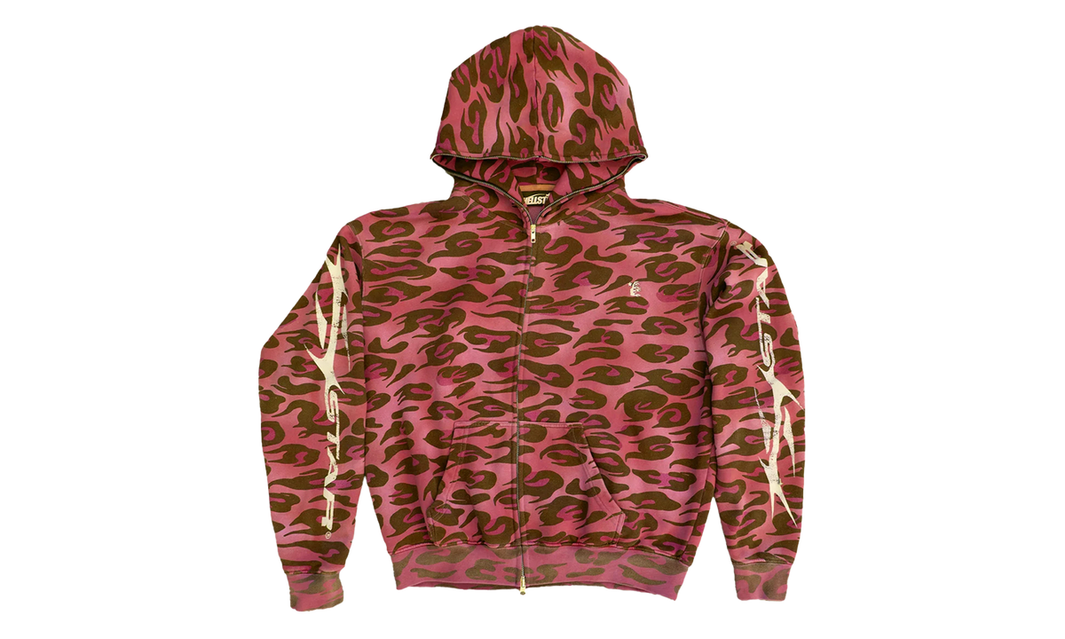 Cheetah Zip-Up Hoodie "Red" HSR071