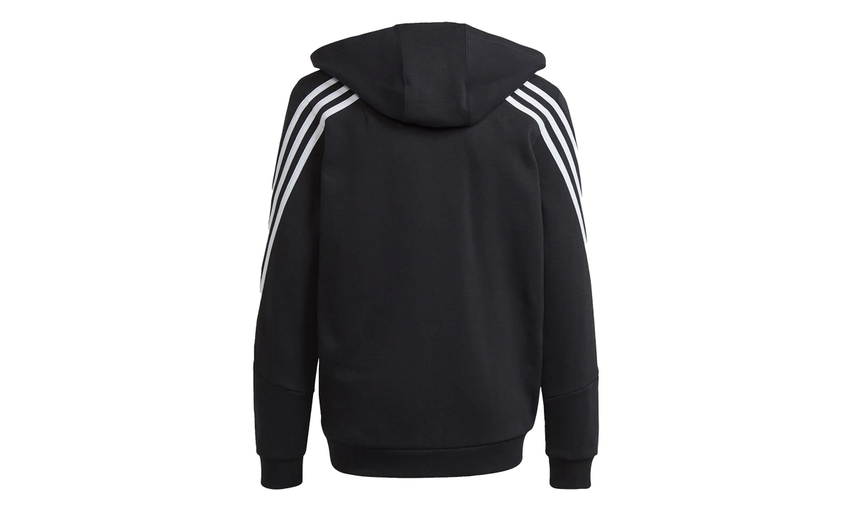 Essentials Fleece 3 Stripes Full-Zip Hoodie "Black" ib4029