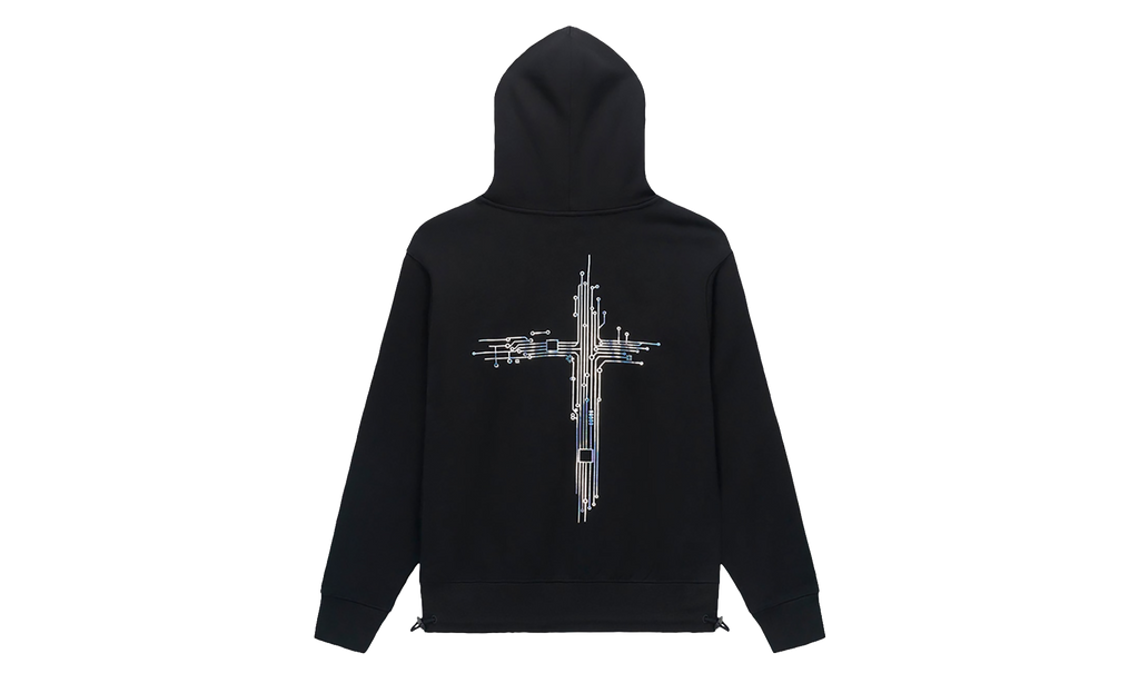 Jordan Oversized Hoodie "Black Circuit Cross" MDGDK909 T1424BKCCS