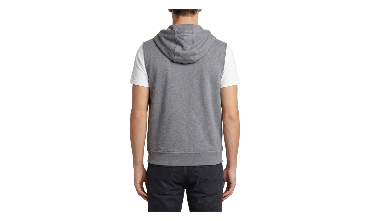 Sleeveless Zip Hoodie "Lead" BRUN2056
