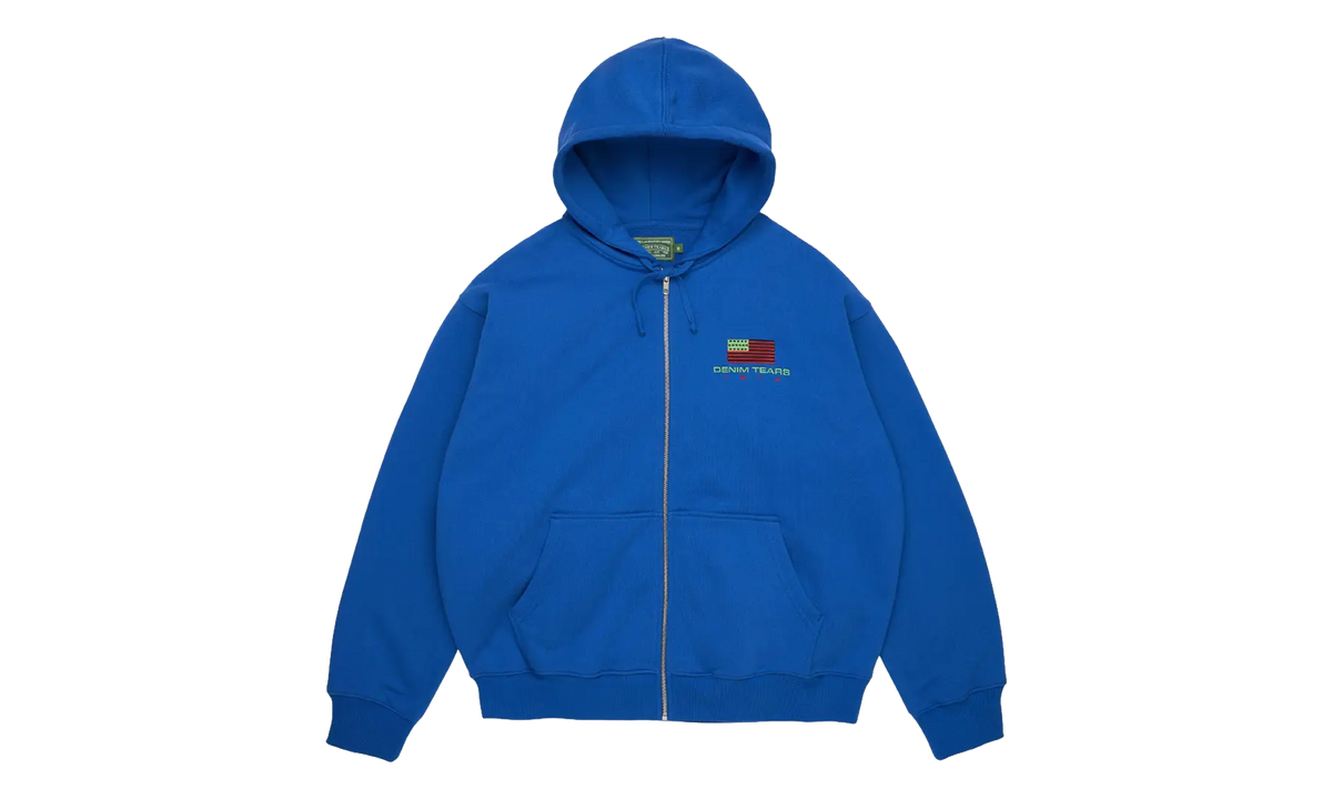 Pan African Zip Hoodie "Blue" DT916