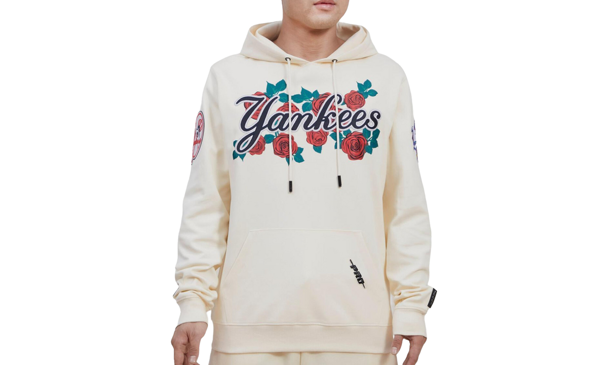 New York Yankees Roses Eggshell Hoodie "White" LNY535369 EGG
