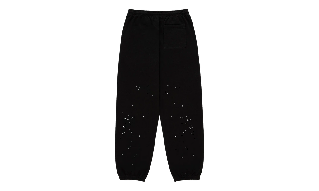 Rhinestone Silk Sweatpants "Black" SP5der541